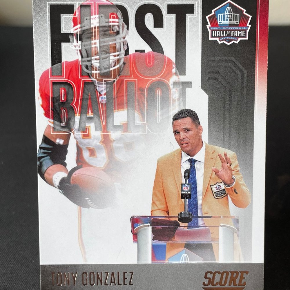 2022 Tony Gonzalez Panini Score First Ballot Card #FB-TG KC Chiefs